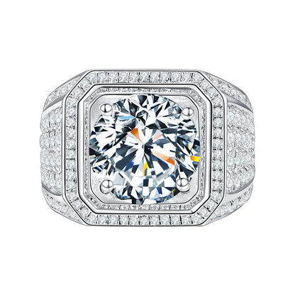 Moissanite Sparkle Lab Diamond S925 Silver Ring
