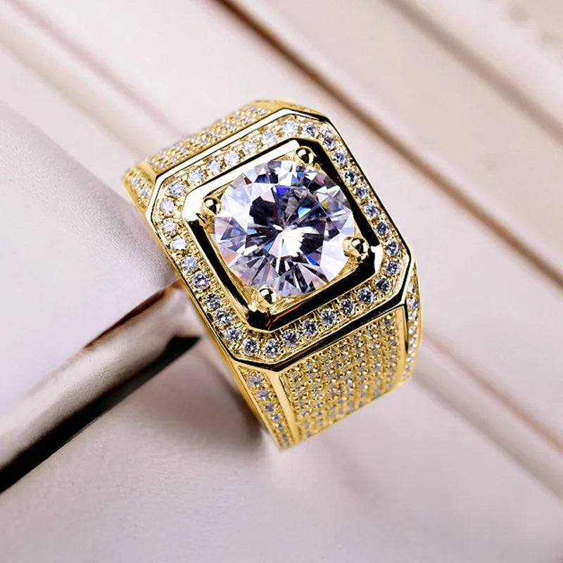 Moissanite Sparkle Lab Diamond S925 Silver Ring