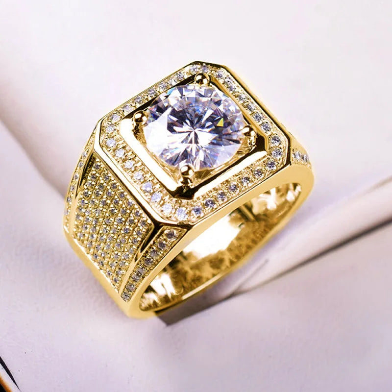 Moissanite Sparkle Lab Diamond S925 Silver Ring