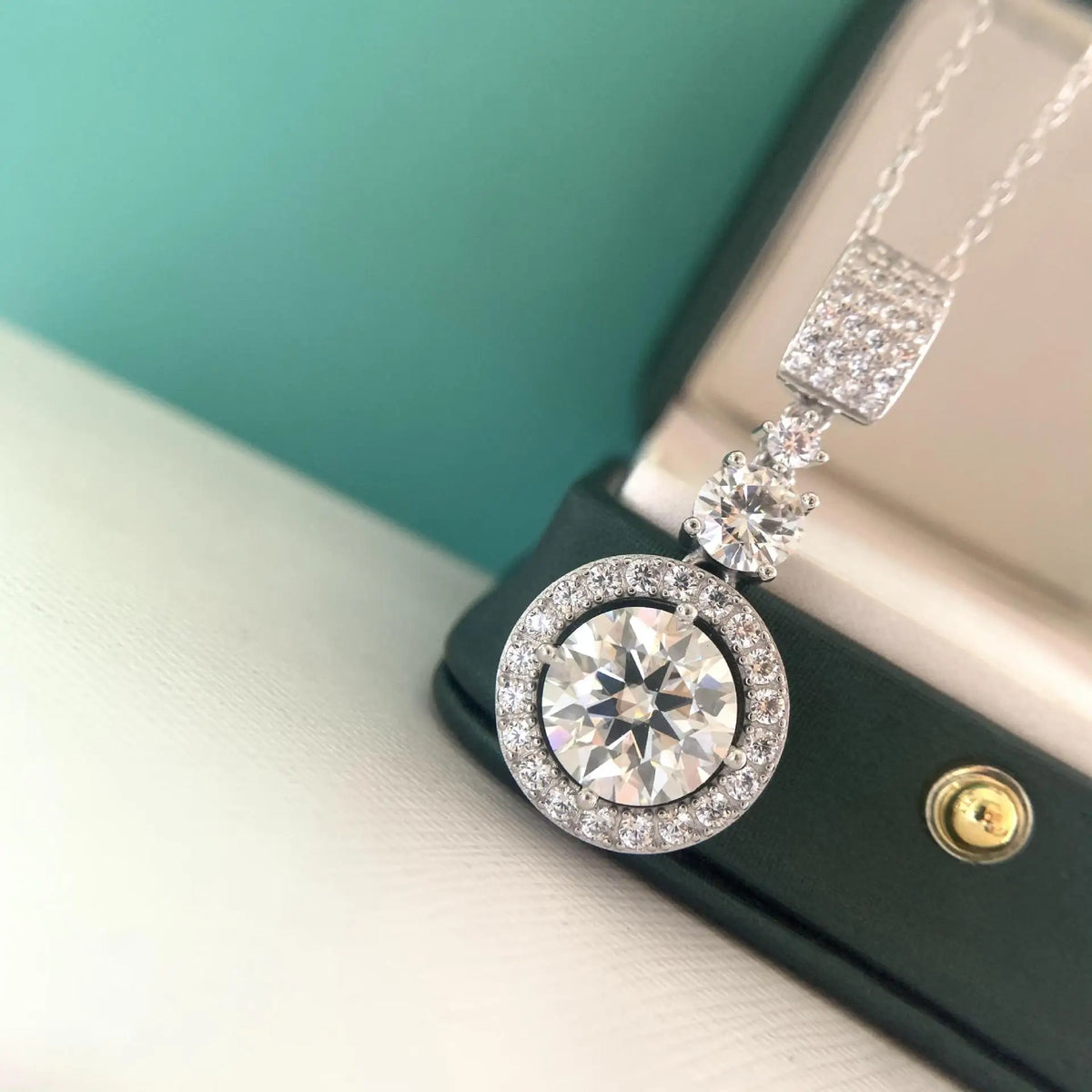 6 Carat Moissanite Lab Diamond 925 Sterling Silver Necklace