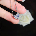 1CT Heart Shape Moissanite Necklace