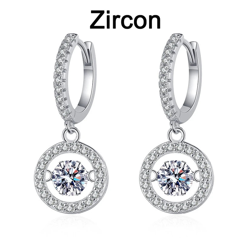 0.5 Carat Real Moissanite Beating Heart Drop Earring