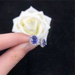1.5CT Oval Shape Sapphire Stud Earring
