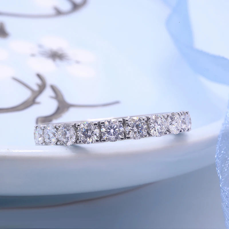 Round Cut 2.5MM Lab Grown Diamond Band Ring