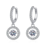0.5 Carat Real Moissanite Beating Heart Drop Earring