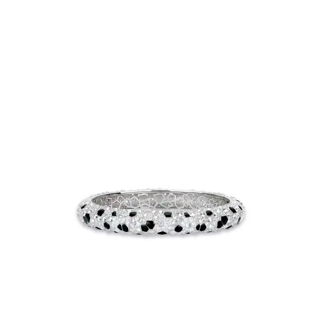 High Carbon Zirconia Stone Black Spot Leopard Style Bracelets
