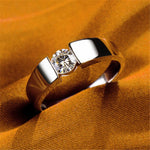 White Gold Certified 1CT Moissanite Diamond Ring