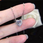 1CT Heart Shape Moissanite Necklace