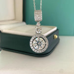 6 Carat Moissanite Lab Diamond 925 Sterling Silver Necklace